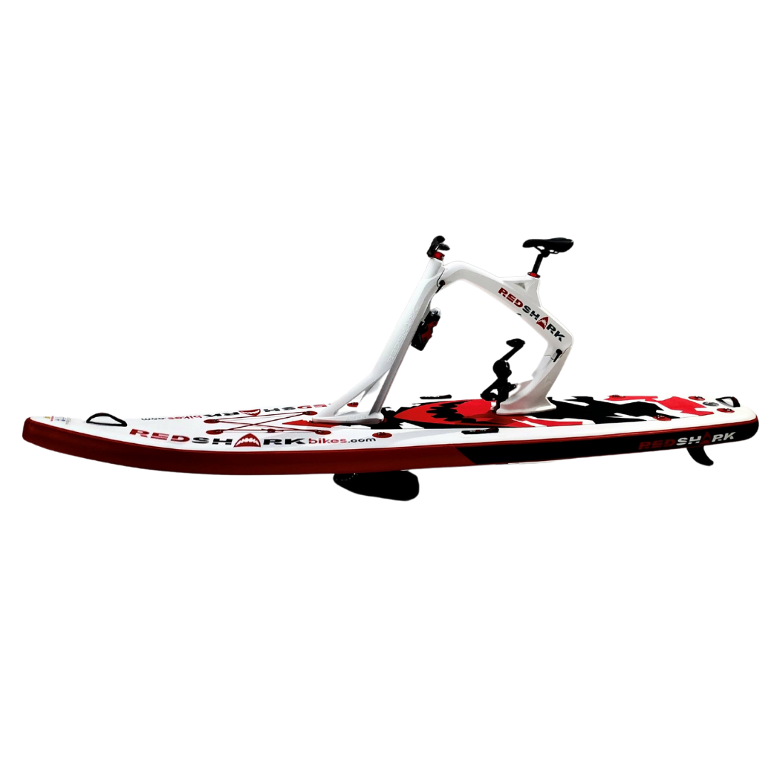 Red Shark Bike Surf Enjoy Water Bike Side View