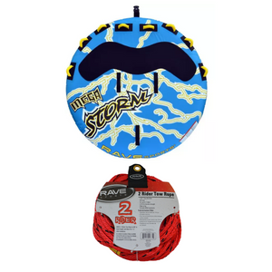 Rave Sports Mega Storm 4 Rider Towable 02325 with 2 Rider Tow Rope 02331