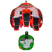 Load image into Gallery viewer, Rave Sports Warrior III - 3 Rider Towable 02379 with 4 Rider Tow Rope 02332