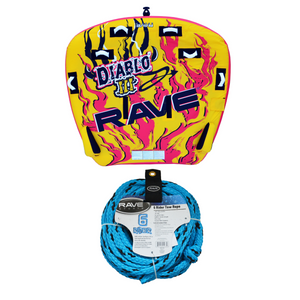 Rave Sports Diablo III - 3 Rider Towable 02641 with 6 Rider Tow Rope 01037