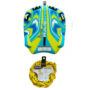 Rave Sports  Cutter 2 Person Towable 02826 with Bungee Tow Rope 02333