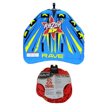 Load image into Gallery viewer, Rave Sports Razor XP 3 Rider Towable 02642 with 2 Rider Tow Rope 02331