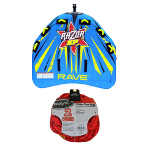 Rave Sports Razor XP 3 Rider Towable 02642 with 2 Rider Tow Rope 02331