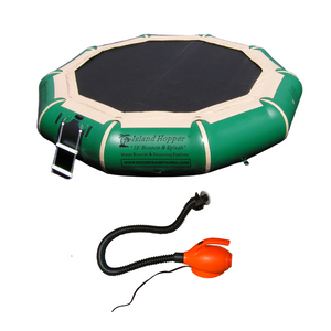 Island Hopper 13′ Bounce-N-Splash Padded Water Bouncer – Natural Green 13BNS-GR