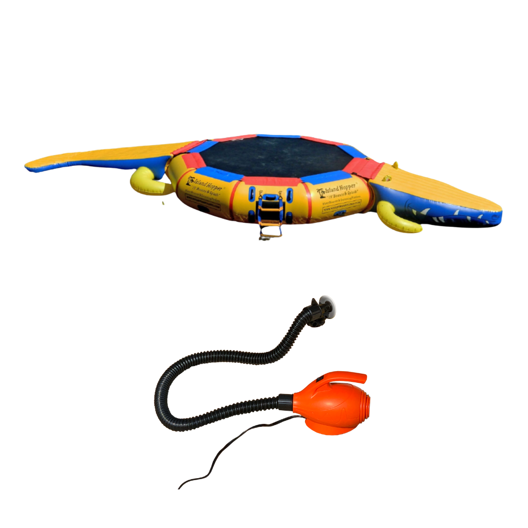 Island Hopper 13′ Gator Monster Water Bouncer Water Park  GWPARK13
