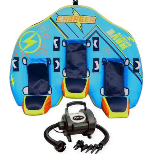 Rave Charger 3P Towable Tube with RAVE high speed inflator/deflator 