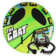 Load image into Gallery viewer, Rave The Goat 3P Towable Tube with Rave High Speed Deflator/Inflator