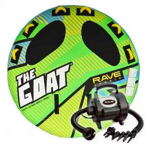 Rave The Goat 3P Towable Tube with Rave High Speed Deflator/Inflator