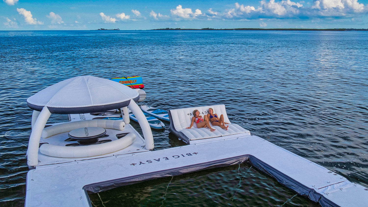 AquaBanas POP 3 Resort Floating Sea Pool – Light As Air Boats