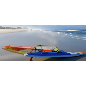 Windsurf Board - Aerotech Sails 2021 Windsurfer LT SUP Windsurf Board with sail on the shore