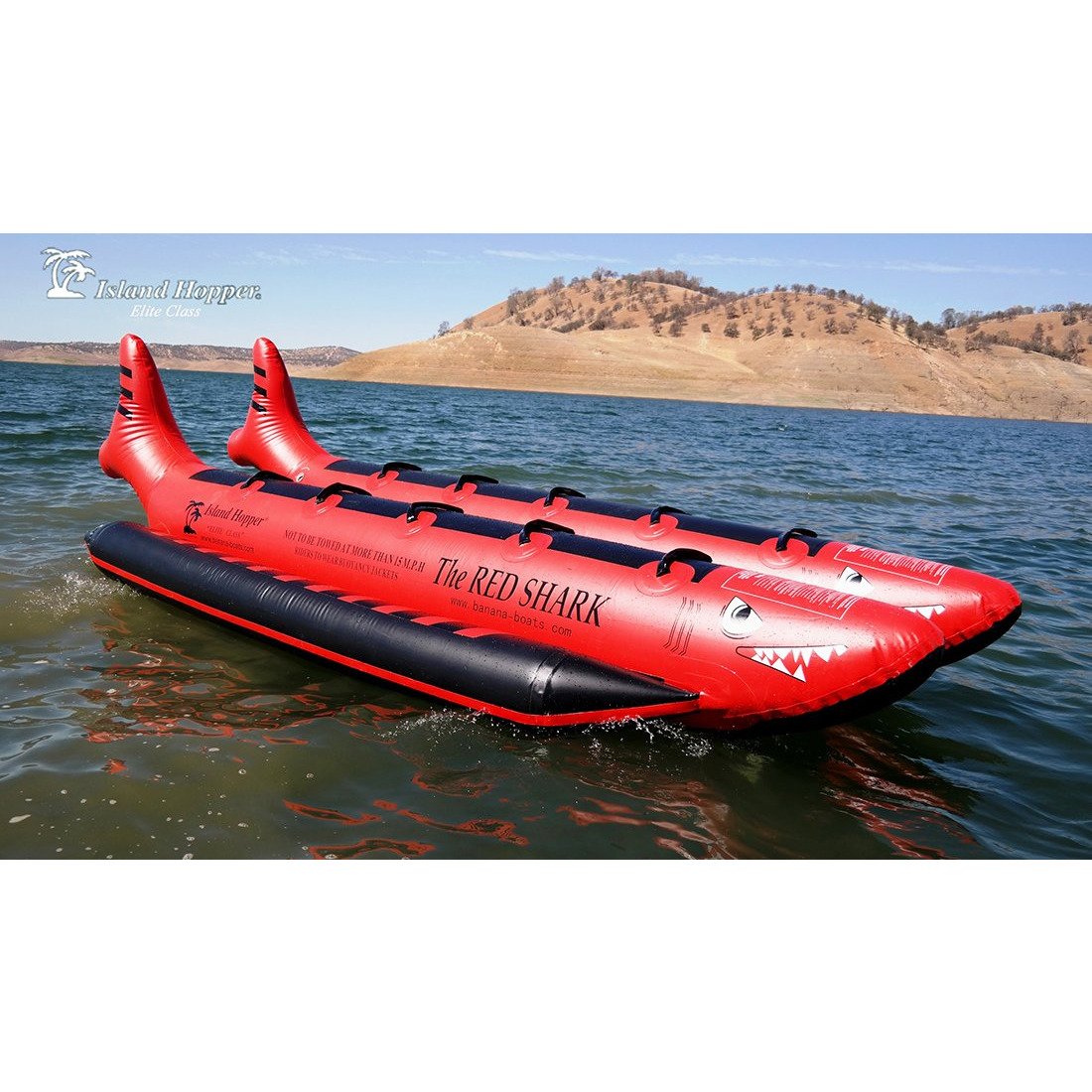 Banana Boat - Island Hopper Elite Class” 10 Passenger Red Shark Banana Boat 17'  RS-PVC-10
