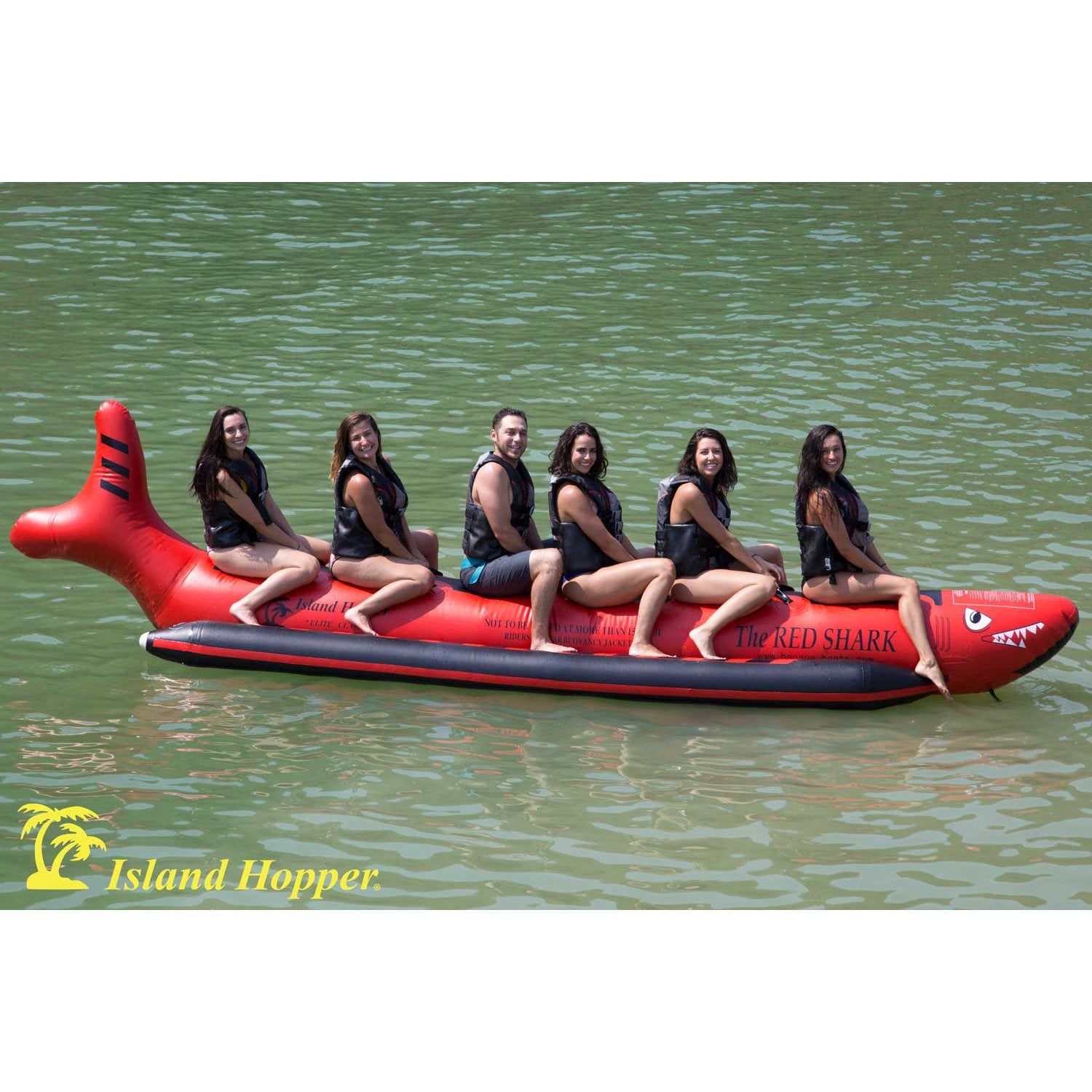 Banana Boat - Island Hopper Elite Class 6 Passenger Red Shark Banana Boat 19'  RSPVC-6
