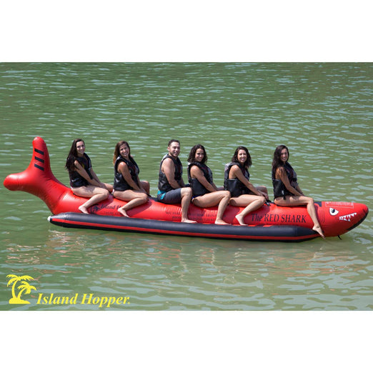 Banana Boat - Island Hopper Elite Class 6 Passenger Red Shark Banana Boat 19'  RSPVC-6