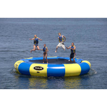 Load image into Gallery viewer, 4 person enjoying the Bouncer - Rave Aqua Jump Eclipse 200 Water Trampoline 00200