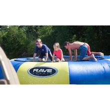 Load image into Gallery viewer, 3 kids playing in Rave Sports Aqua Jump 120 Water Trampoline 00120