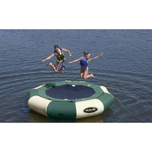 Load image into Gallery viewer, 2 people jumping in Rave Sports Aqua Jump 200 Northwoods Water Trampoline 00201