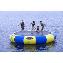 Load image into Gallery viewer, 4 people in Rave Sports Bongo Bouncer 20 - 20&#39;  Springless Water Bouncer 02020