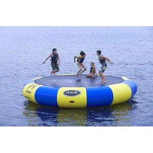 4 people in Rave Sports Bongo Bouncer 20 - 20'  Springless Water Bouncer 02020