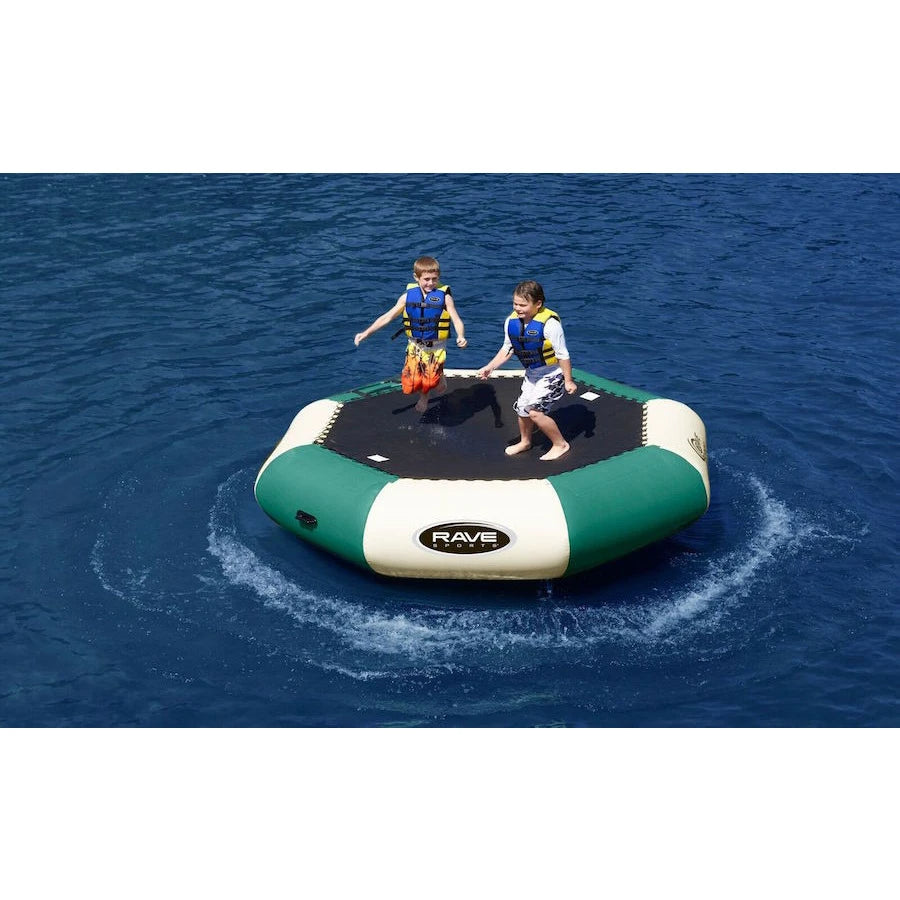 2 Kids in Rave Sports Northwood's Bongo Bouncer 10 - 10' Springless Water Bouncer 02086