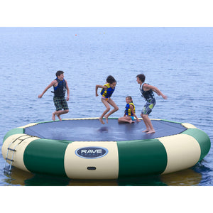 4 kids in Rave Sports Northwood's Bongo Bouncer 20 - 20' Springless Water Bouncer 02021