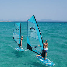 Load image into Gallery viewer, Windsurf Sail - Man and Woman windsurfing with the  Aqua Marina Blade Sail Rig Package