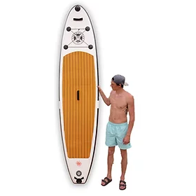 ParadisePad 10'6"x 32" Stand Up Paddleboard with a man