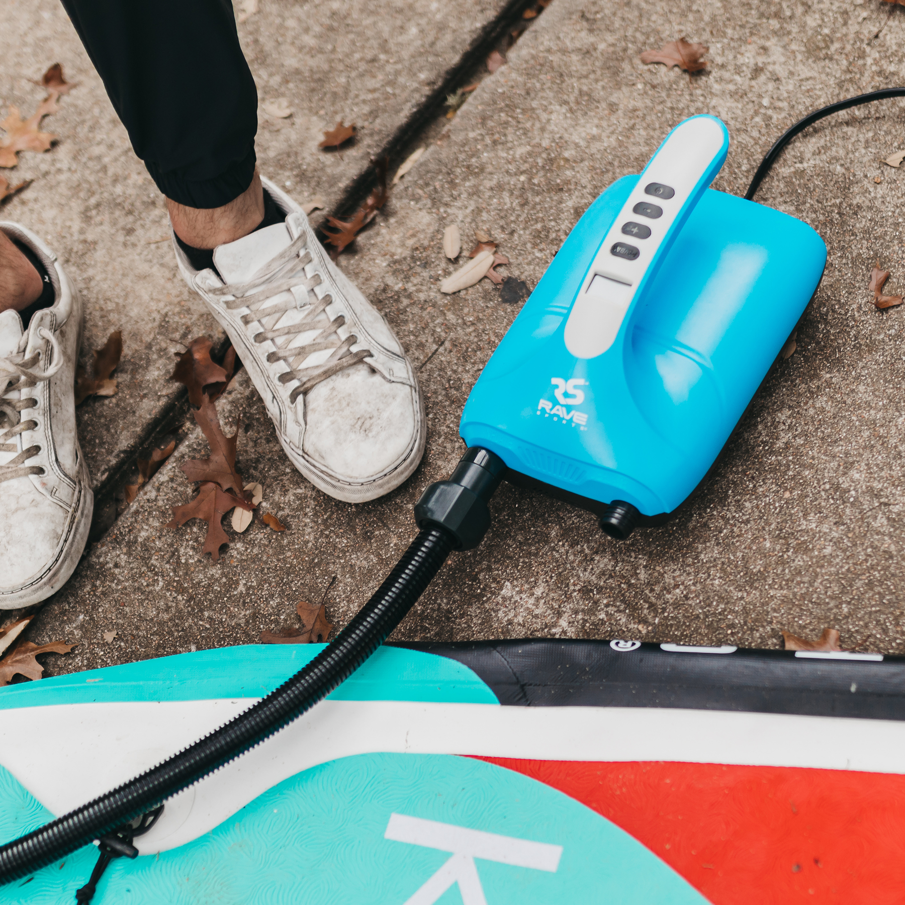 Rave Rapid Dual Stage 12VDC inflator top view