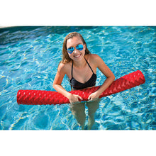 Load image into Gallery viewer, Red WOW First Class Soft Dipped Foam Pool Noodles with a girl holding on it