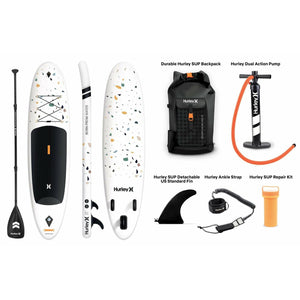 Inflatable Stand Up Paddle Board - Hurley Advantage 10' ISUP Terrazzo HUR-005 kit