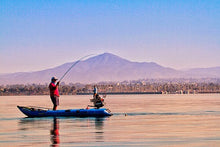 Load image into Gallery viewer, Man fishing on the Scout Inflatables 430 Scout 14’ x 3.5”