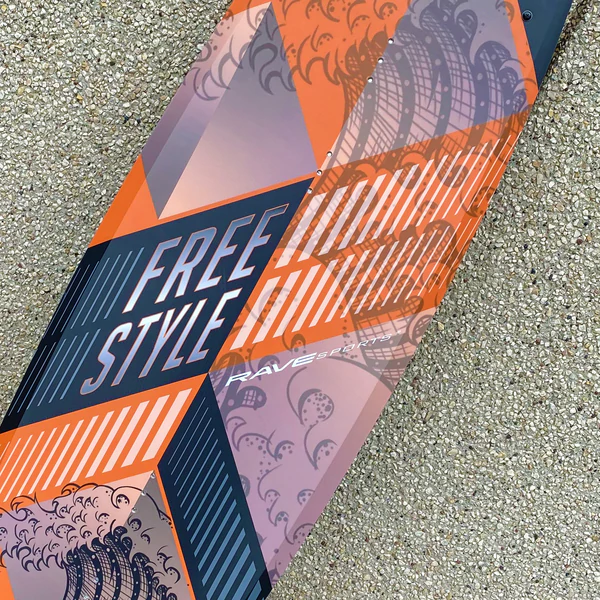 Rave Sports Freestyle Orange Wakeboard with RAVE boots