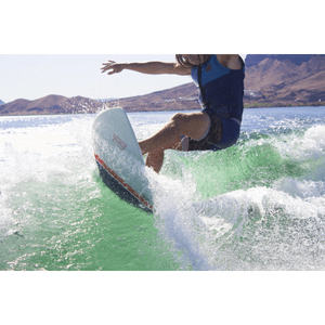 Jetpilot - Man wake surfing with Glass Slipper 52" wakesurf board JP20813
