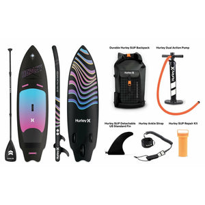 Inflatable Stand Up Paddle Board - Hurley PhantomSurf 9' Ombré Inflatable Stand Up Paddle Board HUR-006 kit