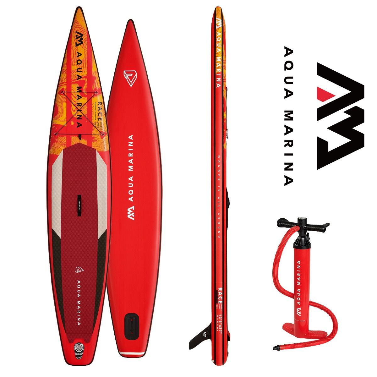 Inflatable Paddle Board - Aqua Marina 2021 Race 12'6" Inflatable Paddle Board ISUP BT-21RA01