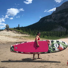 Load image into Gallery viewer, Inflatable Paddle Board - POP Board Co 10&#39;6&quot; Royal Hawaiian Pink/ Black