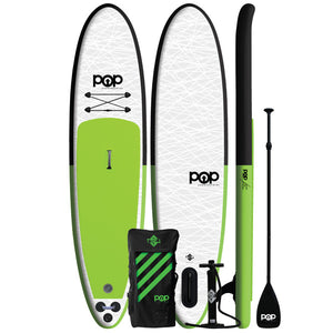 Inflatable Paddle Board - POP Board Co 11'0" The POP Up Green/ Black