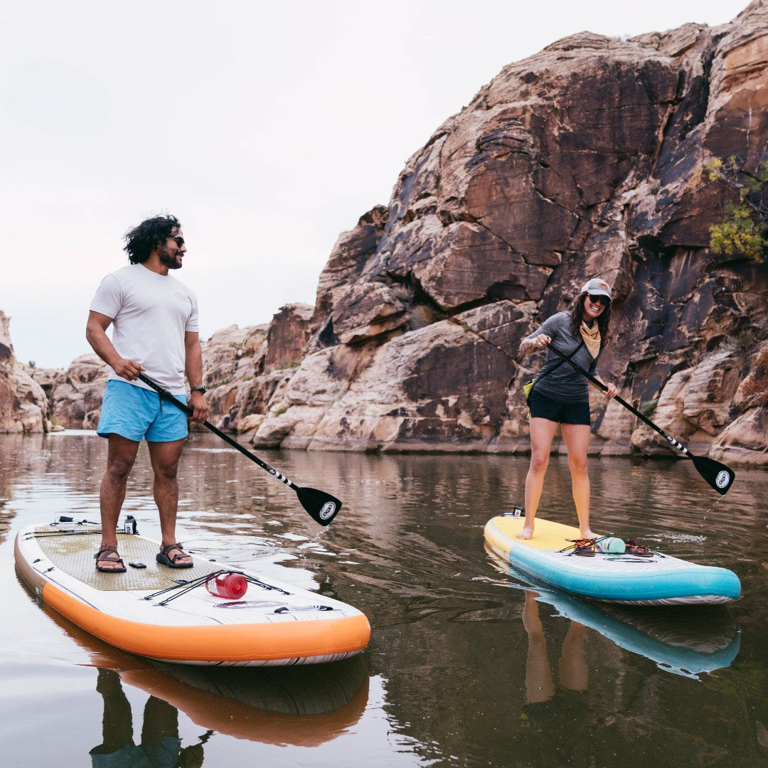 Inflatable Paddle Board - POP Board Co 11'0" The POP Up Yellow/ Turquoise
