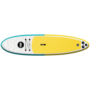 Inflatable Paddle Board - POP Board Co 11'0" The POP Up Yellow/ Turquoise