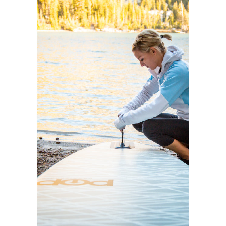 Inflatable Paddle Board - POP Board Co 11'0" The POP Up Yellow/ Turquoise