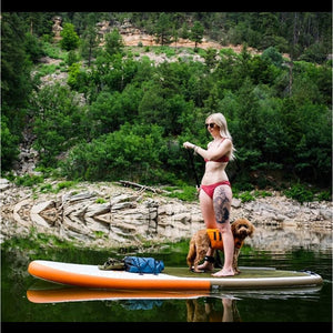 Inflatable Paddle Board - POP Board Co 11'6" El Capitan Orange/ Green