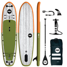 Load image into Gallery viewer, Inflatable Paddle Board - POP Board Co 11&#39;6&quot; El Capitan Orange/ Green