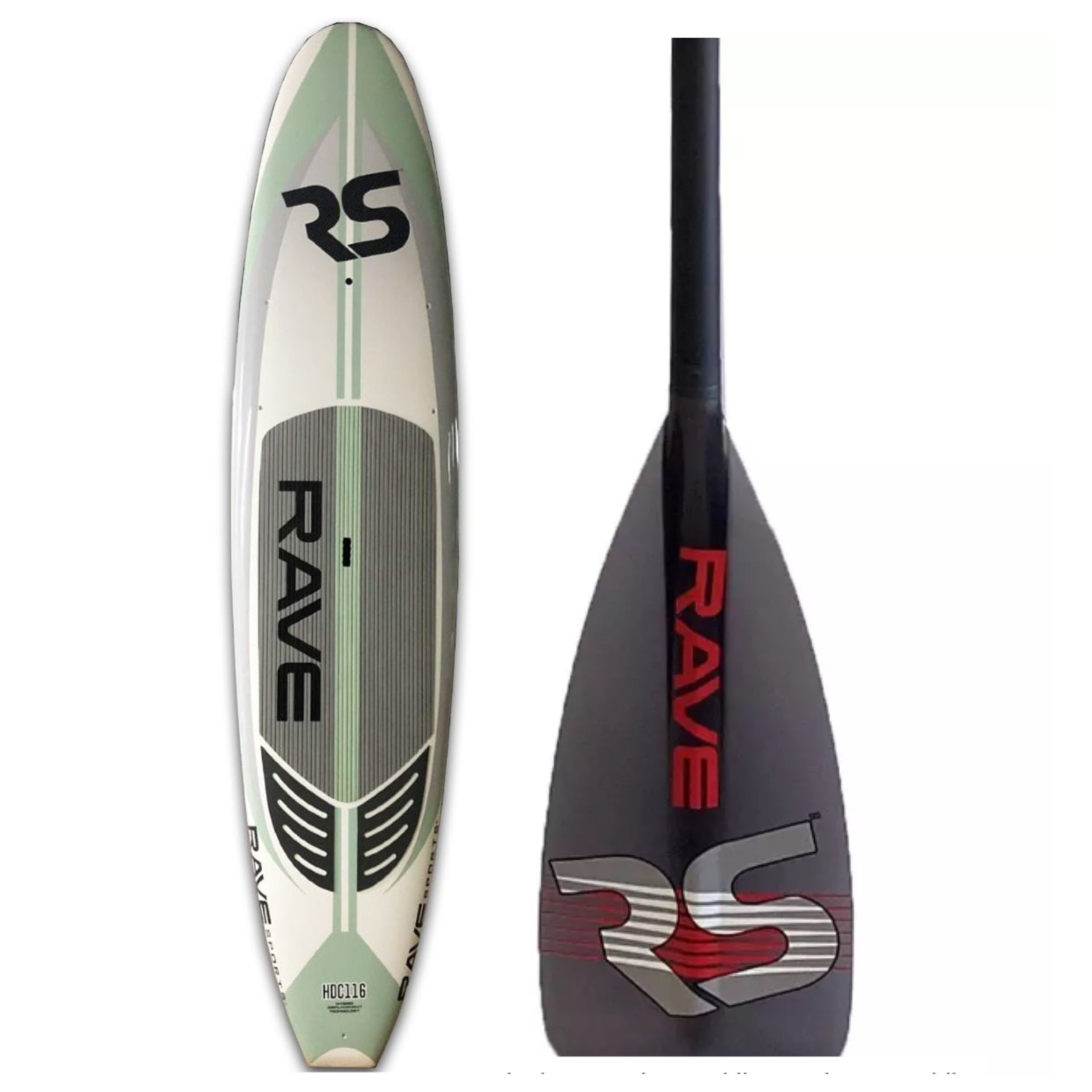 Inflatable Paddle Board - Rave Sports Hybrid Displacement 11'6" Cruiser - Seaglass 02881