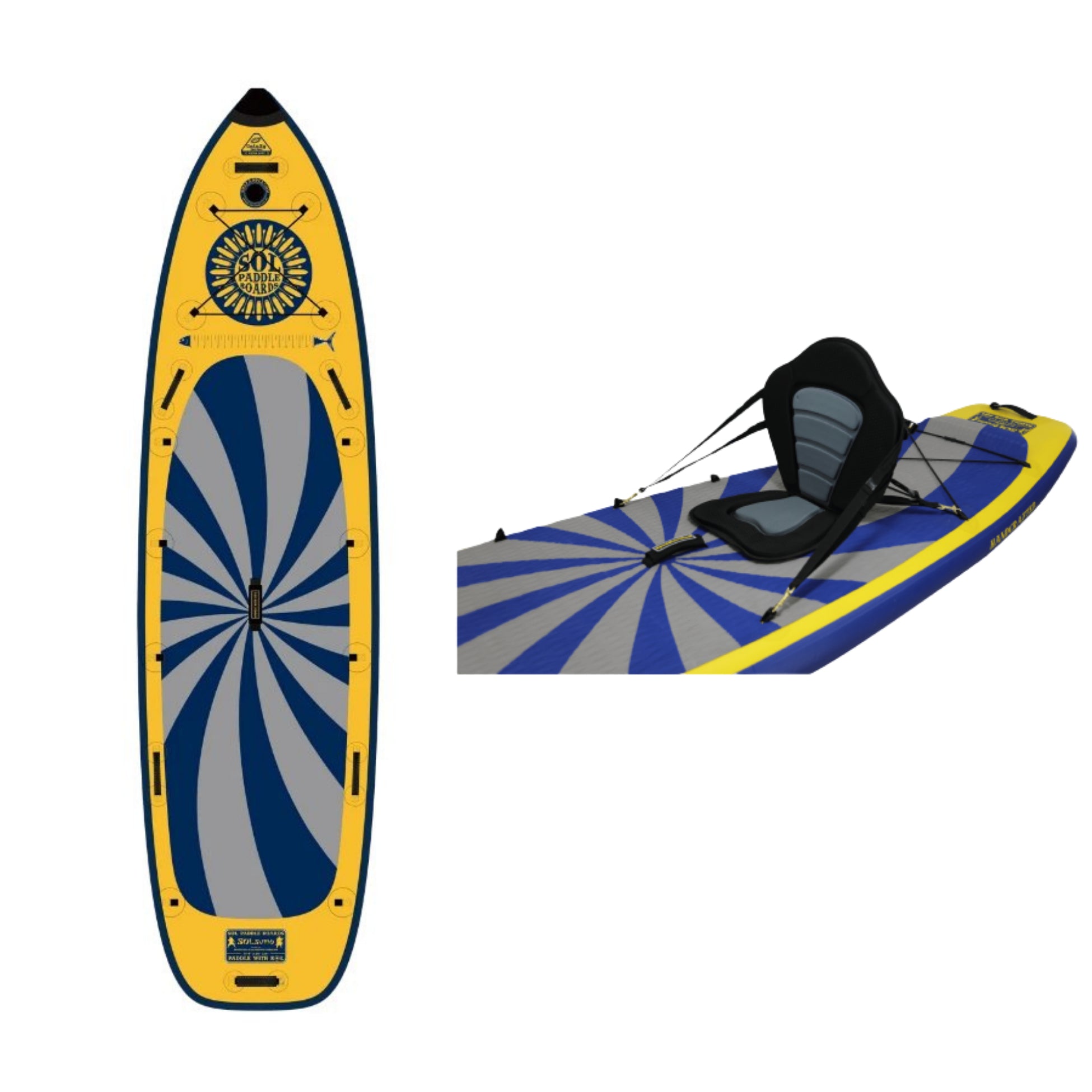 Inflatable Paddle Board - SOL Paddle Boards SOLsombrero Infinity 11'4"  Inflatable Paddle Board