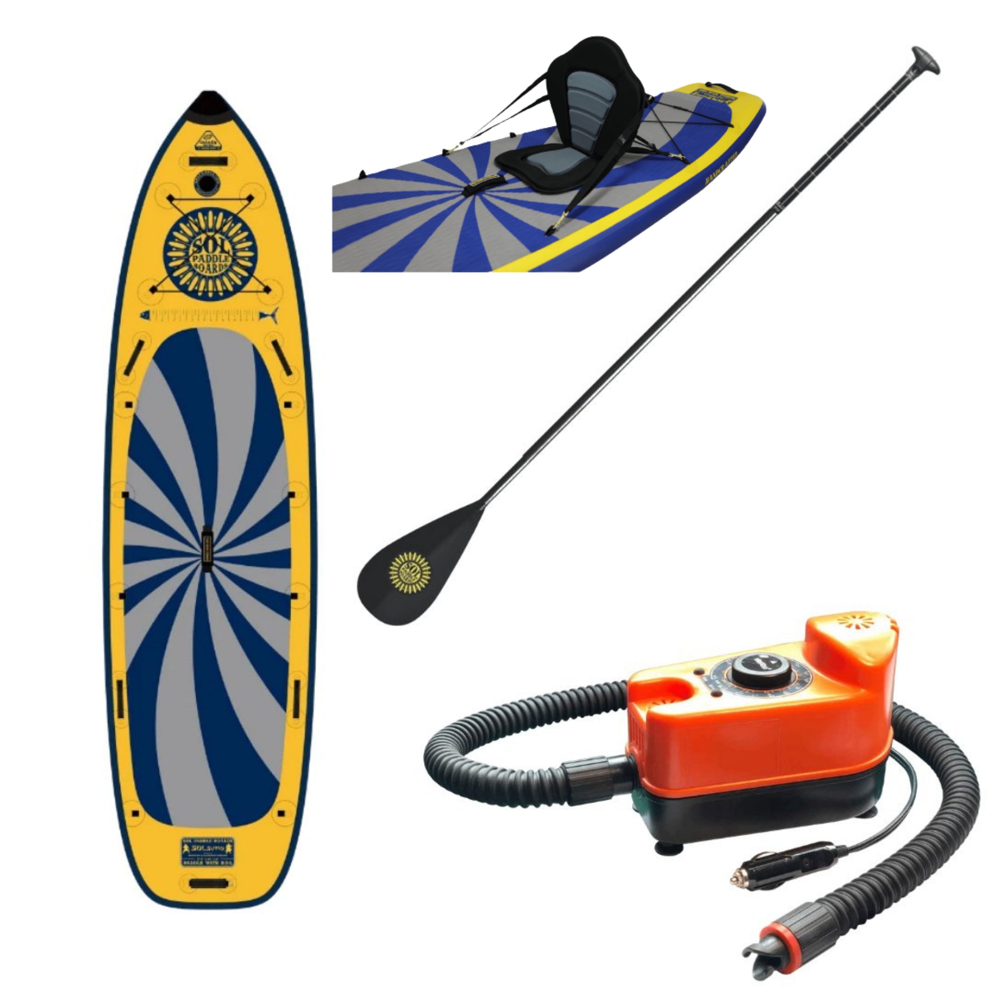 Inflatable Paddle Board - SOL Paddle Boards SOLsombrero Infinity 11'4"  Inflatable Paddle Board