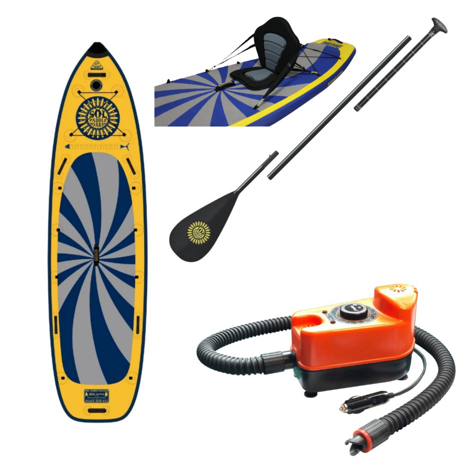 Inflatable Paddle Board - SOL Paddle Boards SOLsombrero Infinity 11'4"  Inflatable Paddle Board