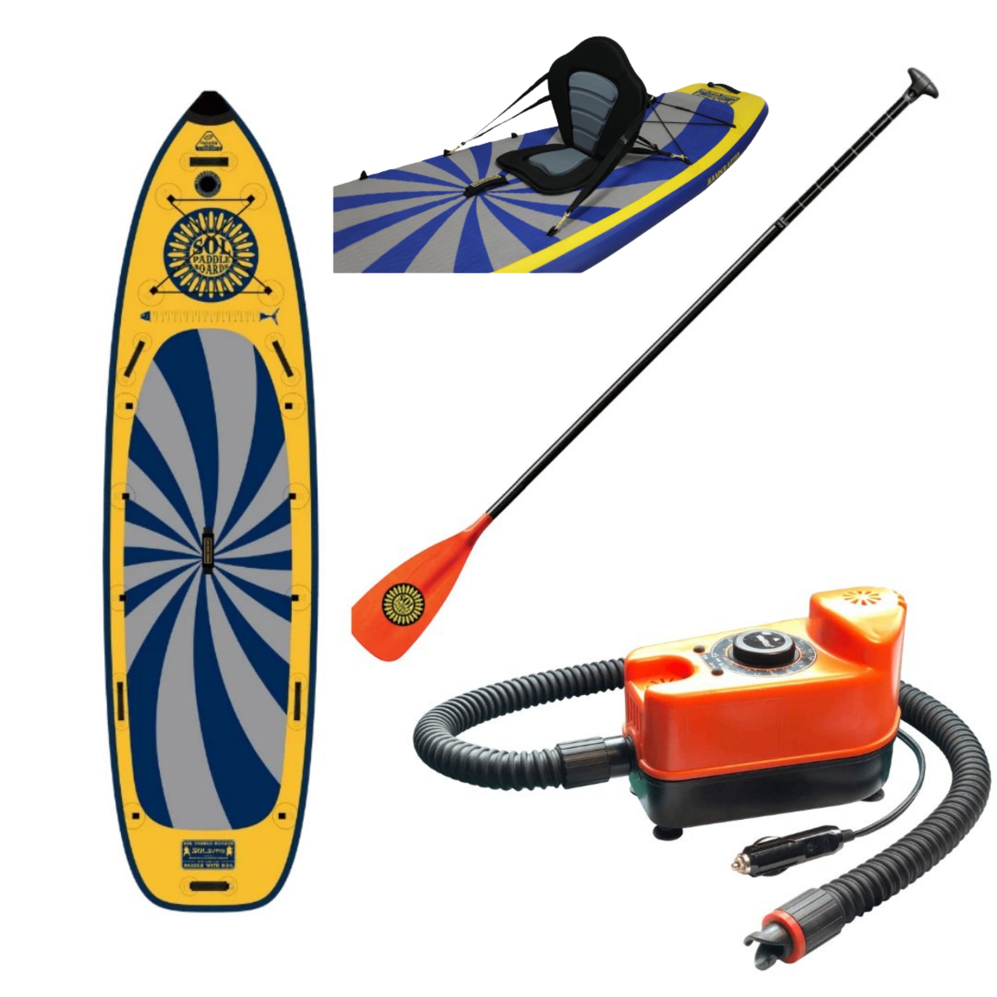 Inflatable Paddle Board - SOL Paddle Boards SOLsombrero Infinity 11'4"  Inflatable Paddle Board