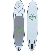 Load image into Gallery viewer, Inflatable stand up paddleboard - Eco Outfitters Inflatable Stand Up Paddle Board 10&#39;6 grey front and back view