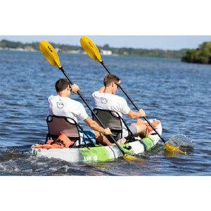Kayak - Van Hunks Voyager Deluxe 12’0 Family Tandem Fishing Kayak, Two men paddling