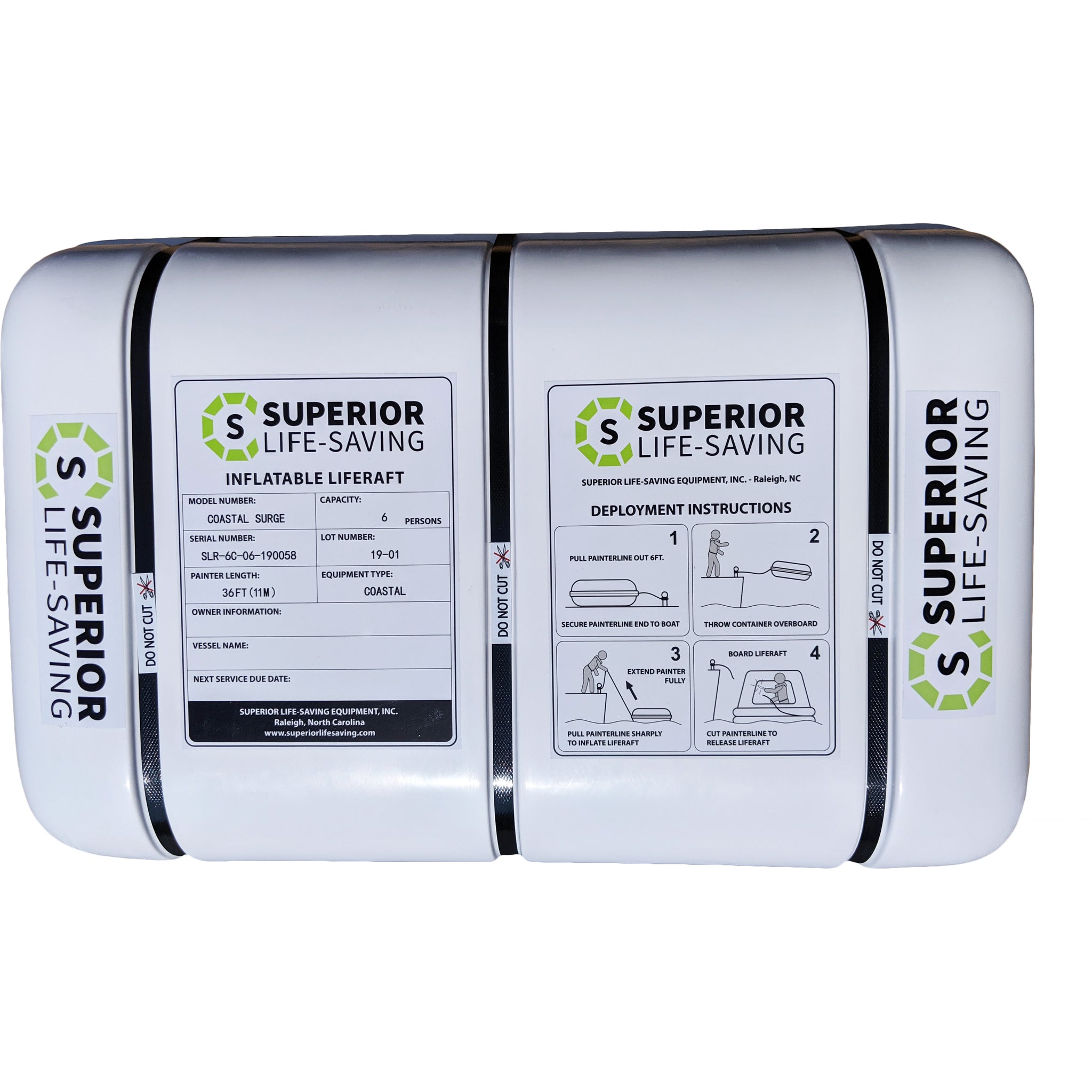 Life Raft - Superior Coastal Surge Life Raft, 6 Person