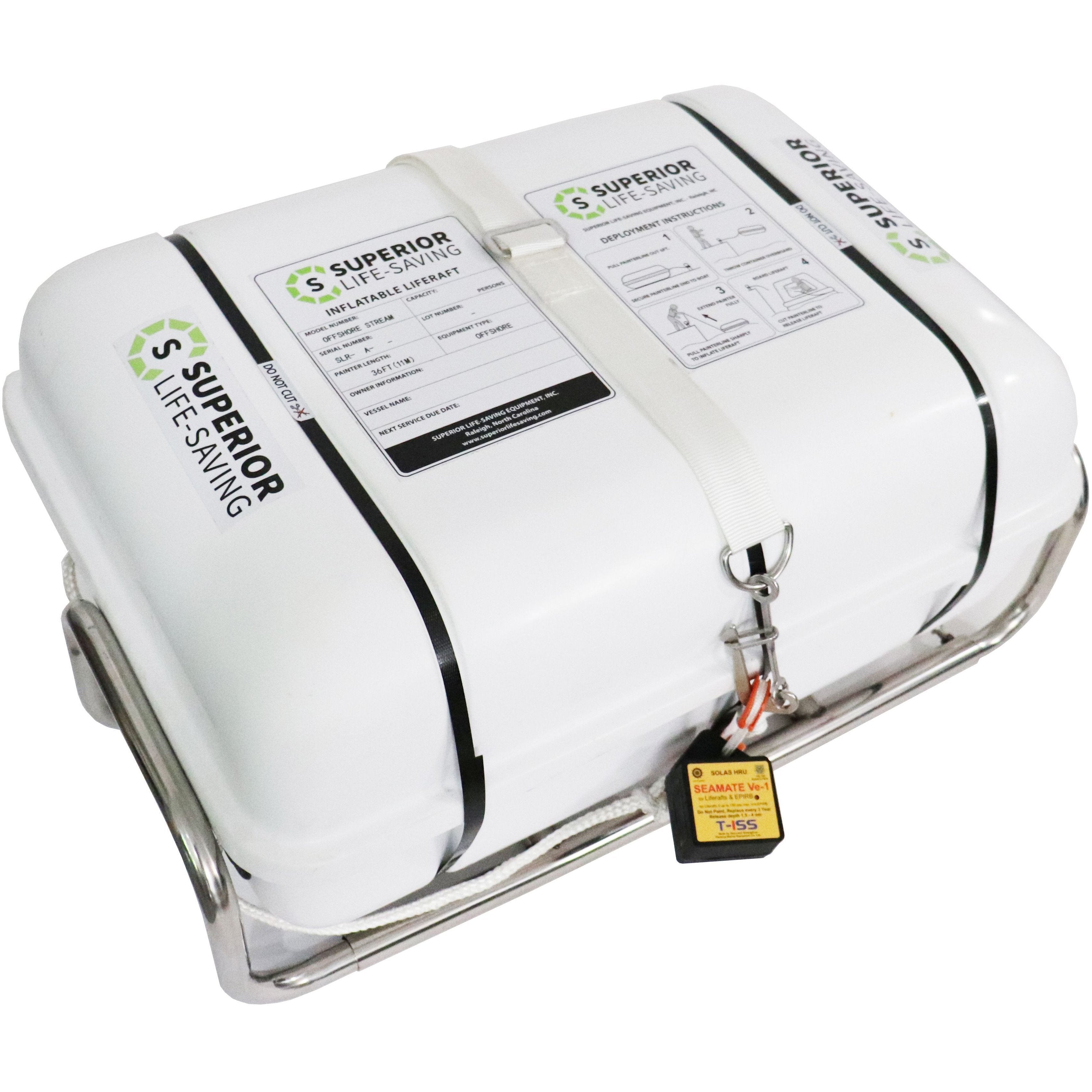 Life Raft - Superior Coastal Surge Life Raft, 6 Person